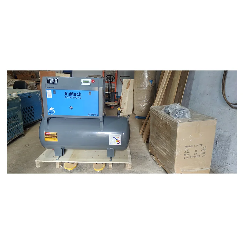 10 HP Tank Mounted Screw Compressor